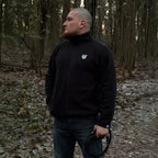 Patch Fleecejacke - Schwarz