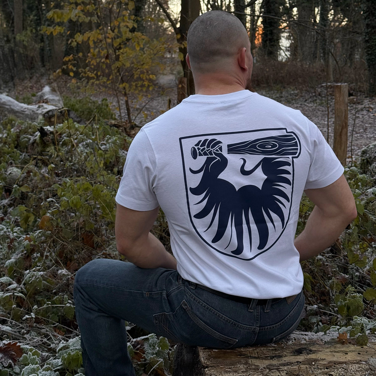 Wappen T-Shirt - Weiß/Navy
